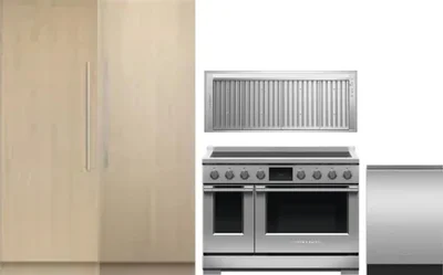 5 Piece Package Includes Refrigerator, Freezer, Range, Hood And Dishwasher